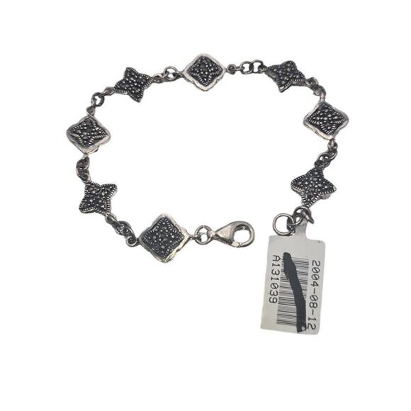 Art Deco Style Sterling Silver 925 Marcasite Bracelet - New with Tags - Picture 5 of 7
